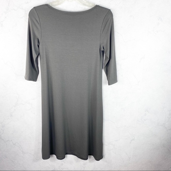[Eileen Fisher] Gray Jersey Shift Dress - Picture 3 of 3